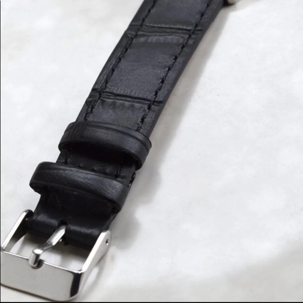 Natural Muonionalusta Meteorite Watch 30mm Dial Leather Strap Case Unisex - Picture 8 of 12